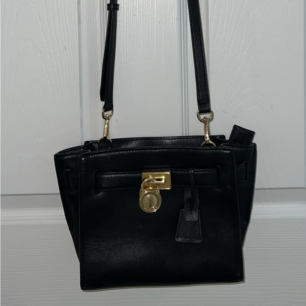Black Leather Crossbody Bag